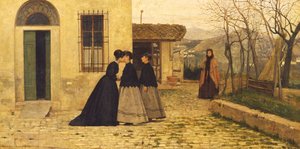 Het Bezoek, 1868 door Silvestro Lega
